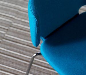 Contoured seat detail of the Coalesse Wrapp Chair