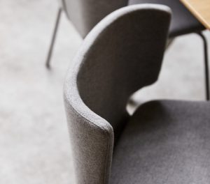 Close up of Wrapp Chair winged back